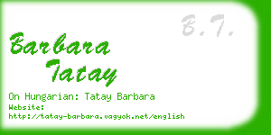 barbara tatay business card